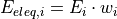 E_{eleq,i} = E_{i} \cdot w_{i}